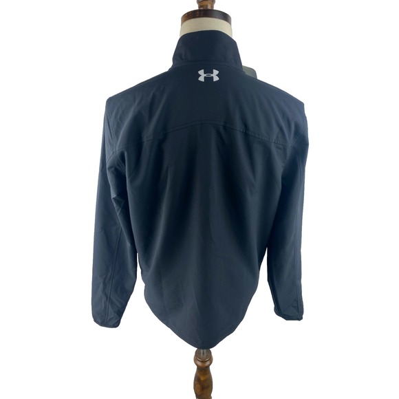 Under Armour Mens M Loose Windstrike Storm Full Zip Jacket Golf Black $100 - Picture 7 of 12